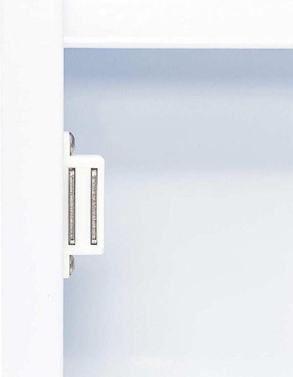 Relaxdays Armario Botiquín XXL, Mueble Primeros Auxilios, 57 x 27 x 12 cm, 4 Baldas, Puerta Magnética con Llave, Blanco - Image 9