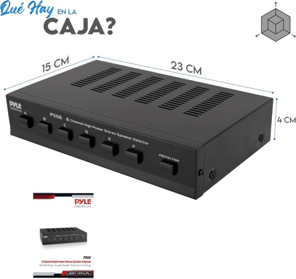 Pyle USA - Amplificador de Audio para el hogar, Receptor estéreo de Potencia para Cine en casa, Sonido Envolvente, PSS6EU - Image 7