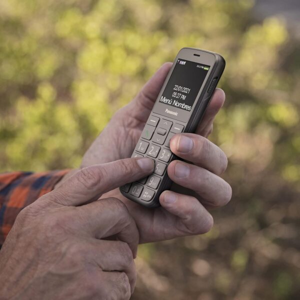 Panasonic Teléfono Móvil de Fácil Uso KX-TU160EXG - Botón SOS, Teclas Grandes retroiluminadas, Compatibilidad Audífonos, Larga Duración, Bluetooth (Gris) - Image 6