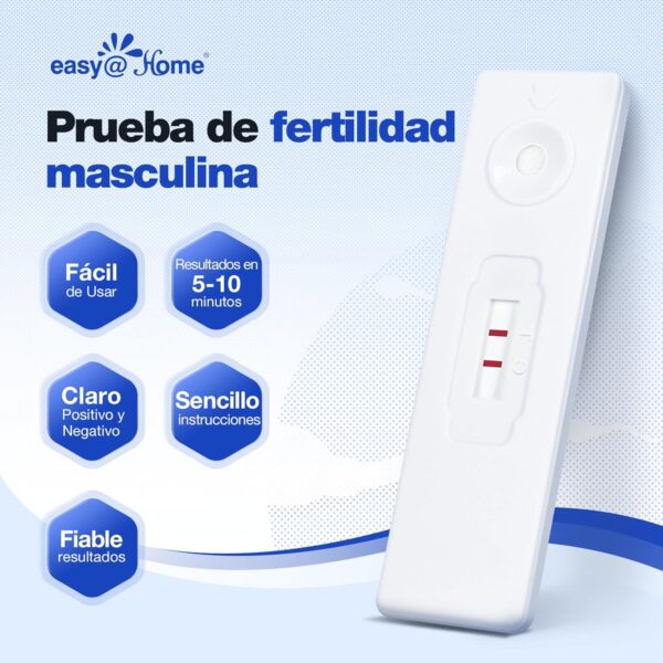 Easy@Home Test de Fertilidad Masculina：Prueba de Esperma Análisis de Calidad de Semen de Hombre Indica Recuento de Espermatozoides Normal o Bajo - Image 2