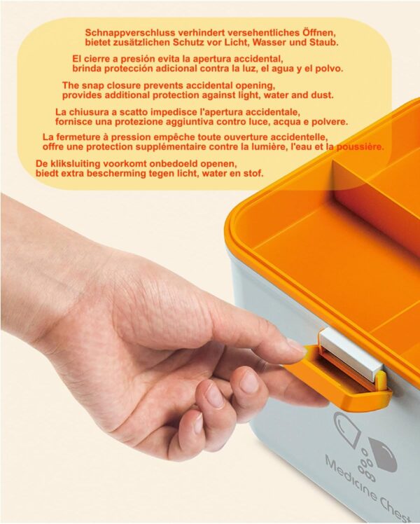TUKA-i-AKUT 14,6L Caja de Medicamentos 2 Capas, Portátil Botiquín Medicinal con Asa de Transporte, Organizador de Primeros Auxilios, Caja de Botiquines Caseros, Hogar al Aire Libre, TKD6402-XL Rosa - Image 6