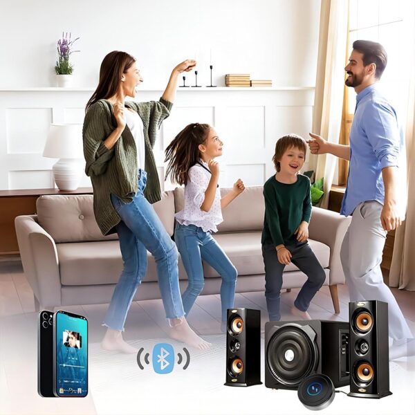 Receptor Bluetooth 5.0 para Home Stereo, Tablet, Altavoces, etc. con Salida AUX3.5/RCA, Baja latencia/Calidad de Audio HD, conexión de Doble Dispositivo - Image 4