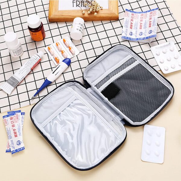 2 Piezas Mini Kit Bolsa Primeros Auxilios, Bolsa Médica Vacio, para Exteriores, Viajes, Camping ( Los Medicamentos no Están Incluidos) - Image 2