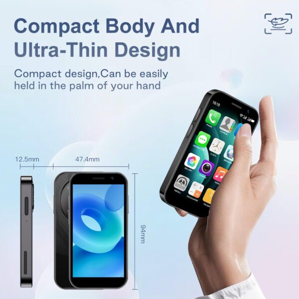 ZOKOE P60pro Mini teléfono Celular teléfono Inteligente para niños Pantalla de 3 Pulgadas 2000 mAh 2GB RAM 16GB ROM 2.0+5.0MP desbloqueo Facial 4G sin Contrato teléfono (Verde) - Image 3