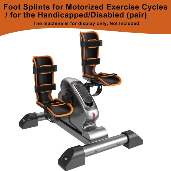 HNLIY Soporte para piernas para ejercitador de Pedal motorizado y Mini Bicicleta estática eléctrica, férula Suave Universal y Pedales, 1 par Cada uno, Gris - Image 5
