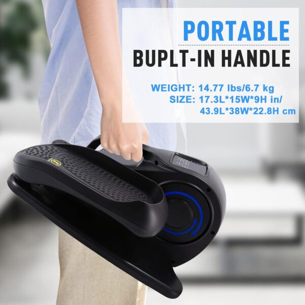 Rollingsurfer Máquina Elíptica Bajo Escritorio, Entrenador Elíptico de Velocidades Ajustables con Mando a Distancia, Stepper Elíptico Portátil Compacto para Adolescentes, Mayores y Adultos - Image 5