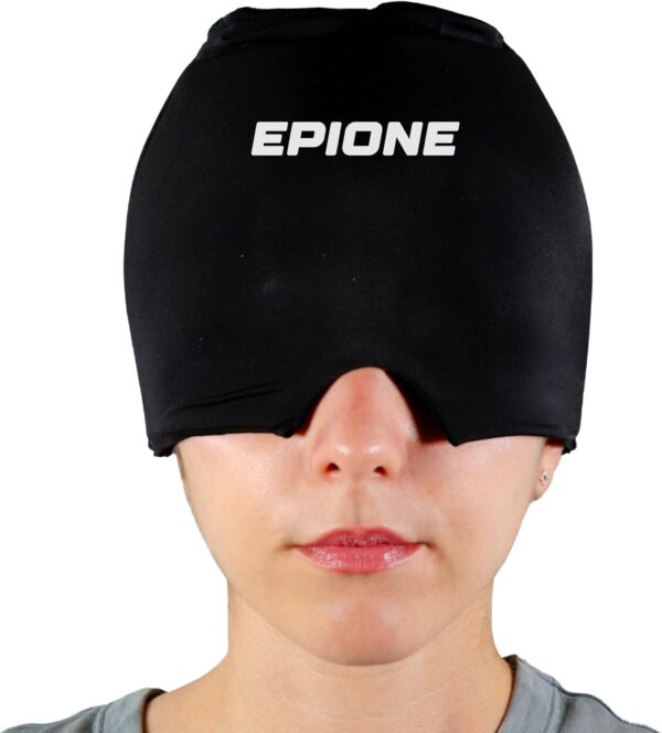 Boston Tech Gorro Migraña Frío con Gel de alta densidad- Alivio de Dolores de Cabeza, Migraña y Tensión - Terapia de Compresión Fría o Caliente - Material Suave y Flexible para Máximo Confort