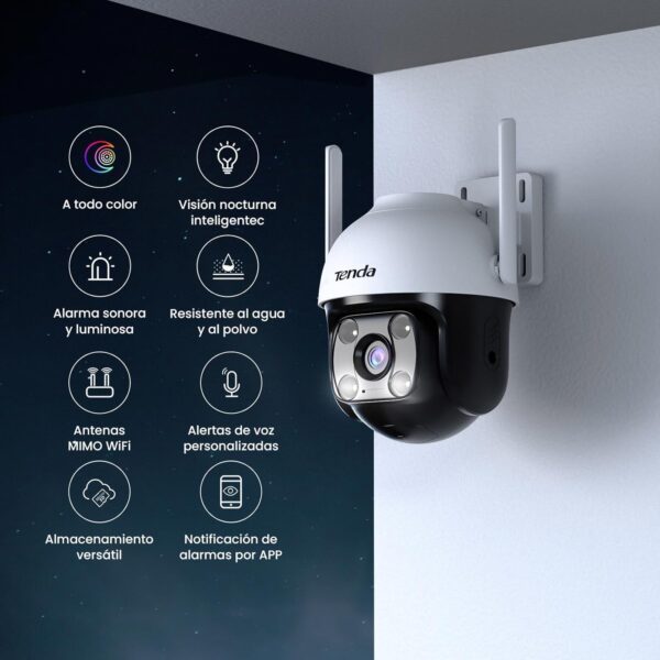 Tenda CH3 Camara Vigilancia WiFi Exterior - Visión Nocturna 30m, 360° PTZ Cámara IP 1080P, Soporte ONVIF CCTV Camera Vigilancia, Detección Movimiento, Audio Bidireccional, IP66, Compatible con Alexa - Image 2