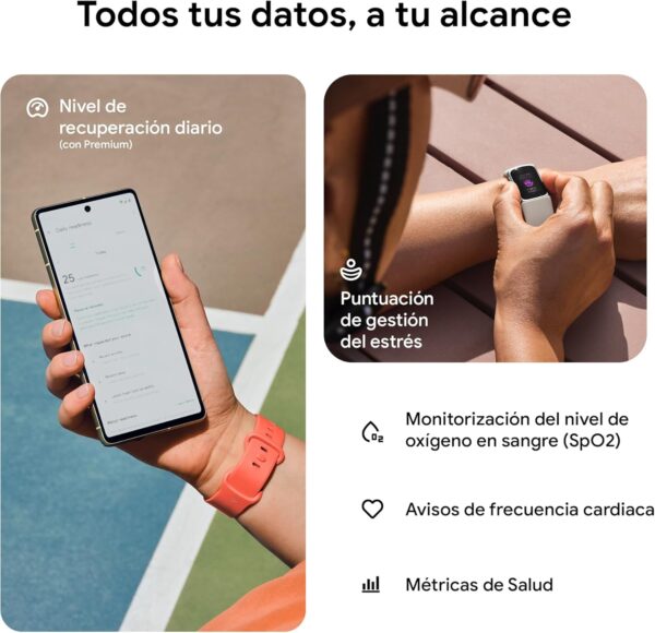 Google Fitbit Charge 6 Pulsera de actividad con 6 meses de suscripción al servicio Premium incluidos, 7 días de batería, Google Wallet y Google Maps - Image 5