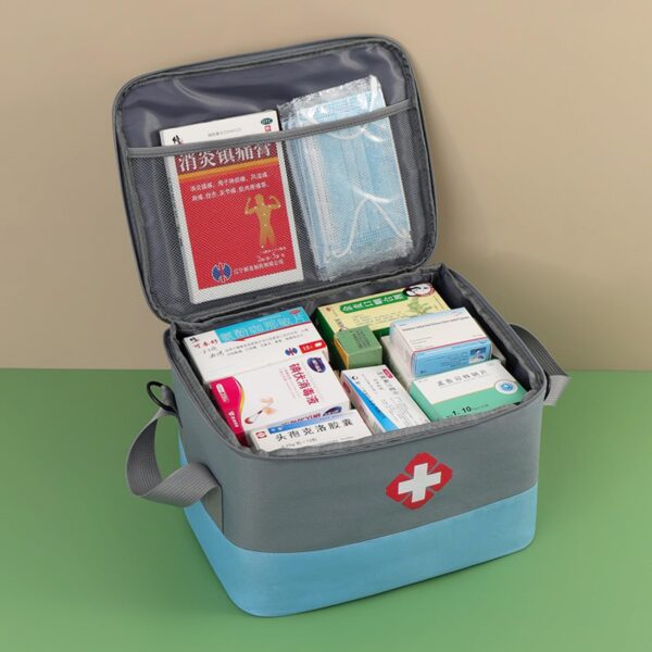 Bolsa para medicamentos, Bolsa Impermeable de Primeros Auxilios, Bolsa médica de Emergencia, Bolsa médica Impermeable con Correa para el Hombro, Portátil Impermeable Botiquín Médico Vacío - Image 4