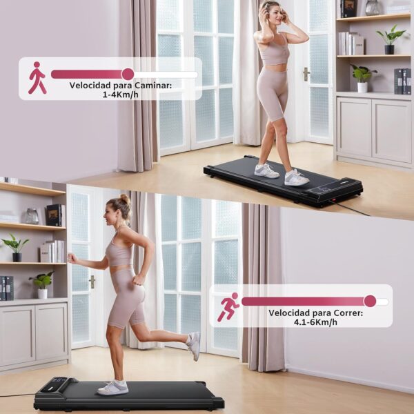 TheNeat 2 en 1 Cinta de Correr, 2,5HP Cinta de Andar Ultra Silenciosa, 1-6km/h Walking Pad Treadmill, Cinta Caminar con Control Remoto y Pantalla LED, Caminadora Electrica para Casa/Oficina - Image 8