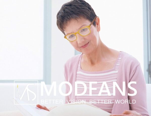 MODFANS Un pack de 4 gafas de lectura 2.5 para Hombres/Mujeres - Lente Clara,Vision Clara,Efecto Madera - Moda,Practicas,Ligeras,Comodas,Colores Negro-Azul-Marron-Amarillo - Image 7