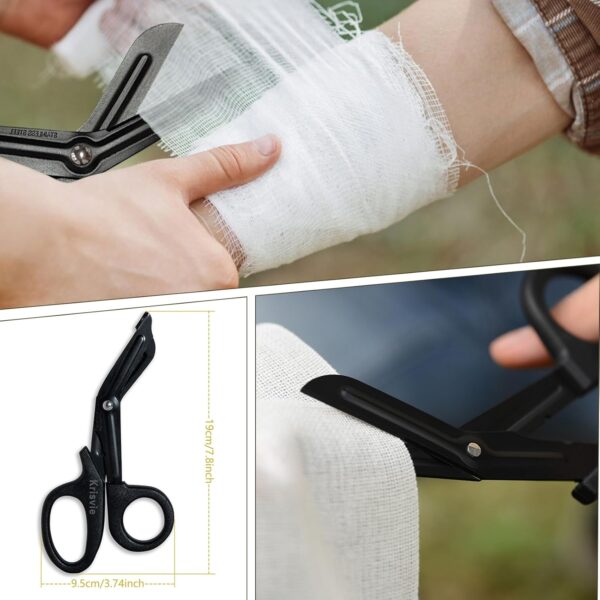 Krisvie 2Pcs Médica Bolsa Primeros Auxilios Bolsa Táctica Compacta Botiquín y el Esquileo de Los Primeros Auxilios - Image 5