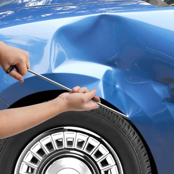 Innytund Rods Dent Removal Kit 10 piezas Dent Rods Kit 201 Stainless Steel Paintless Dent Removal Rods Dent Repair Hooks Rods Set Auto Body Dent Repair Hook Robs Removal Tools, DenGFEN - Image 3