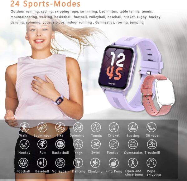 SUPBRO Reloj Inteligente Mujer Pulsera de Fitness Inteligente Monitor de Ritmo cardíaco IP68 a Prueba de Agua * 24 Modos Deportivos 1.69" Pantalla AMOLED - Image 2