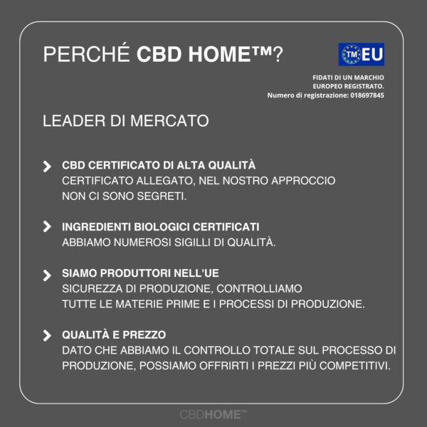 CBD HOME Oil - Aceite CBD 40% Full Spectrum - 50 ml - FORTE - 20000 mg - Bases ecológicas de Aceite de Coco y Cáñamo - Enriquecido con 40% CBD Espectro completo y Omega 3-6-9 - Fabricado UE… - Image 3