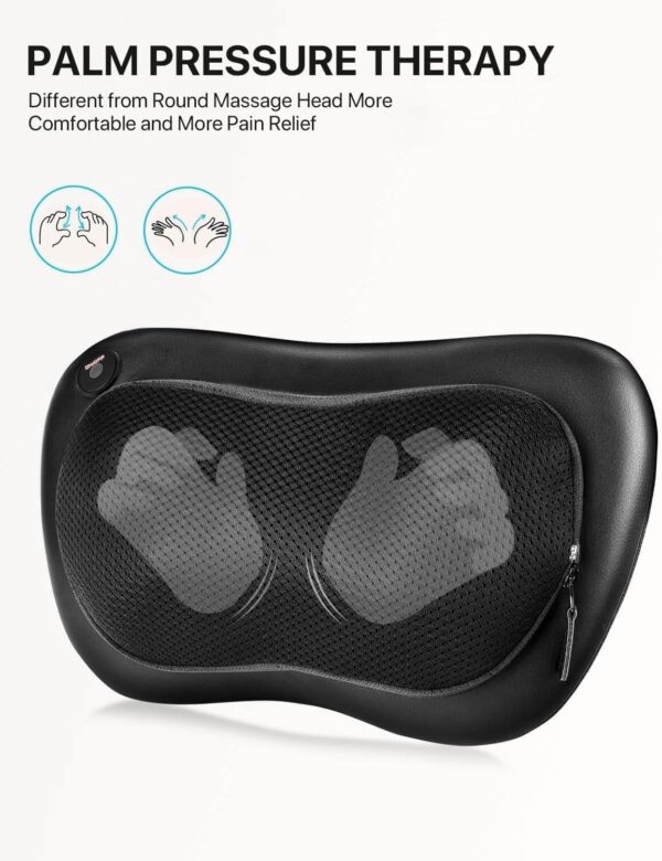 ALLJOY Cojín Masajeador Cervical y Espalda, Masaje Shiatsu Cuello Lumbar con Calor, Masajeador Electrico 3 Niveles con 4 Nodos Rotación 3D, Regalos para Mujeres Hombres para Coche Hogar Oficina - Image 2