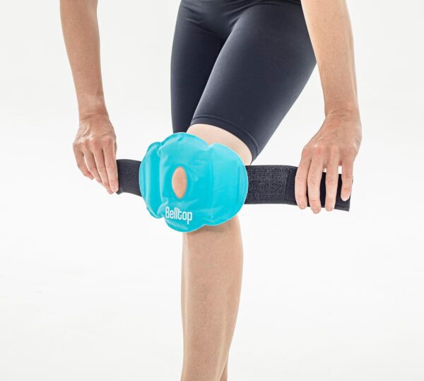 Pack de 2 bolsas de gel frío/calor reutilizables. Hielo lesiones (rodillera ligamento y menisco) con banda de compresión. Bolsa caliente para microondas y compresas gel frío lesiones para congelador - Image 2
