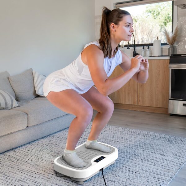 Máquina de ejercicio de placa de vibración, equipo de ejercicio para todo el cuerpo, plataforma de vibración de placa de potencia, placa de vibración para fitness en casa, moldeado, entrenamiento, - Image 2