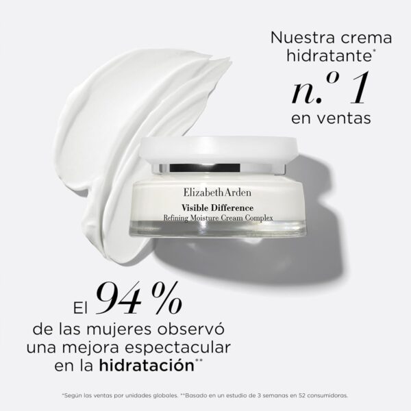 Elizabeth Arden - Visible Difference, Crema Hidratante Facial de Día, con Escualano, Suaviza, Alisa y Mejora el Tono de Piel, Reduce las Líneas de Expresión, Apta como Base de Maquillaje - 75 ml - Image 4