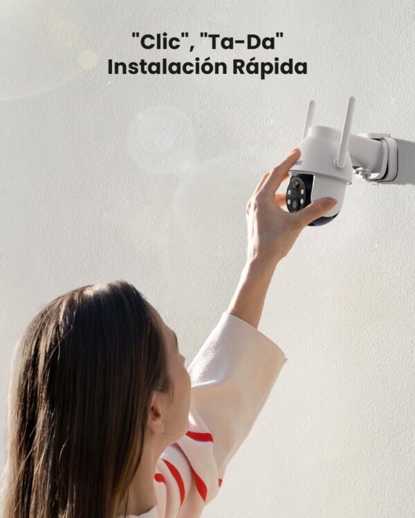 ieGeek 3MP Camara Vigilancia WiFi Exterior Solar con Bateria Sin Cables, Camara Vigilancia Exterior Solar Visión Nocturna Color, PTZ 360° App Remoto, Humana Detección, IP65, Voz Bidireccional (2PCS) - Image 7