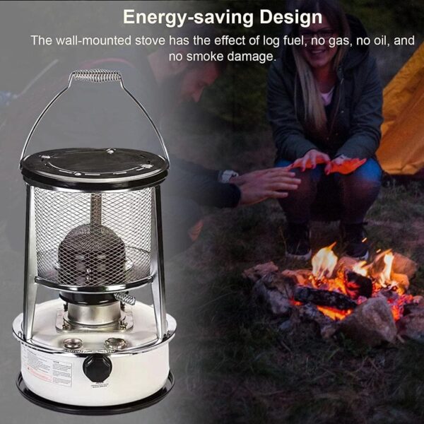 FDSAD Calentadores de queroseno para interiores, calentadores al aire libre para camping, tienda de acero inoxidable portátil, calefacción eficiente, calentador compacto para sala de oficina, 6L - Image 3