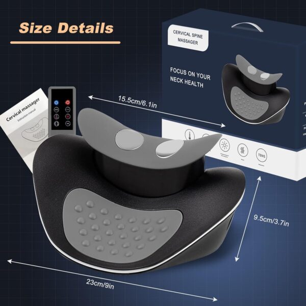 Masajeador de Cuello y Hombros con Función de Calor, EMS Masajeador Cervical Eléctrico con Bolsa de Aire, Relajador de Cuello y Cervicales, Neck Cloud, 4 Modos, Masajeadores para Impulsos - Image 4
