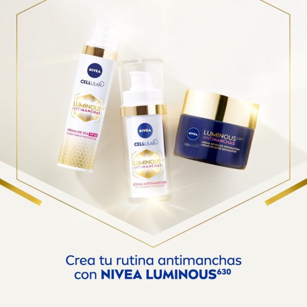 NIVEA Cellular LUMINOUS 630 Antimanchas Crema de Día FP50 Fluido Triple Protección (1 x 40 ml), cuidado facial con ácido hialurónico - Image 6