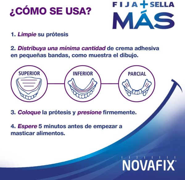 Urgo Novafix - MÁS - Crema adhesiva dentaduras postizas - 40 g - Image 4