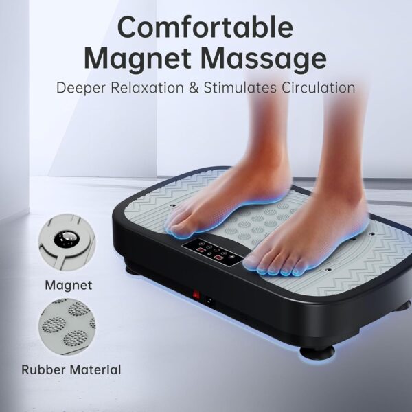 JOROTO JV30 Placa Vibratoria 4D | Entrenamiento para Todo el Cuerpo en casa | 5 Modos de vibración | 99 Niveles de vibración | con Control Remoto de Bandas de Resistencia | Capacidad de Carga 150kg - Image 5