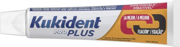 Kukident Plus Doble Acción Adhesivo para prótesis dentales, Pack de 3 - Image 2