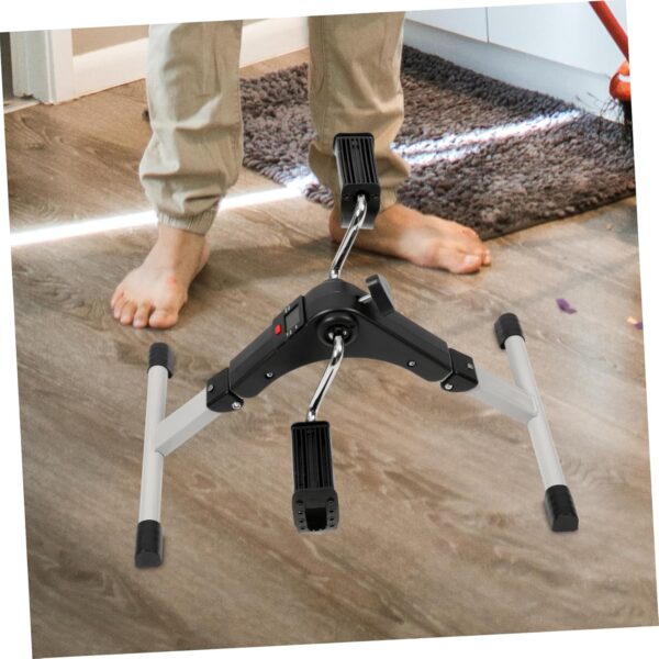 BESPORTBLE Paso a Paso Pedal Bicicleta Estática Plegable Bicicleta Debajo del Escritorio Vendedor Ambulante Ejercitador Plegable Mini Bicicleta De Edad Mediana Entrenador El Plastico Portátil - Image 3