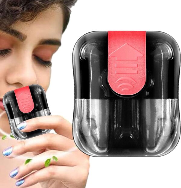 Bexdug Hierbas nasales - 2 Piezas inhalador difusor con diseño Clip para la Nariz | Inhalador Nasal con Aroma Estimulante y vapores energéticos para náuseas, Viajes, mareos en el Coche