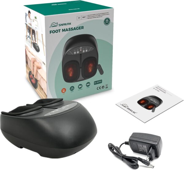 Snailax Masajeador de Pies, Masajeador Shiatsu de Pies con Calor, Amasamiento, Compresión, Vibración, Masaje Eléctrico para Fascitis Plantar del Pie, Dolor de Neuropatía, Calentador de Pies, Regalos - Image 9