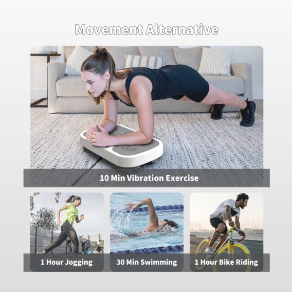 Máquina de ejercicio de placa de vibración, equipo de ejercicio para todo el cuerpo, plataforma de vibración de placa de potencia, placa de vibración para fitness en casa, moldeado, entrenamiento, - Image 5