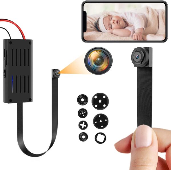 Mini cámara espía de vigilancia, 4K / 1080P HD WiFi Cámara Oculta inalámbrica portátil DIY con detección de Movimiento