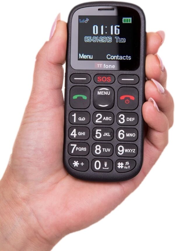 TTfone TT100 Comet - Móvil Libre (USB, Banda Dual, Botones Grandes), Olor Negro - Image 3