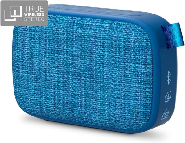 Energy Fabric Box 1+ Pocket Blueberry - Altavoz Portátil (Tws, Bluetooth V5.0, 3W, Usb&Microsd Mp3, Fm Radio, Audio-In), Color Azul, 118 X 78 X 39 mm - Image 8