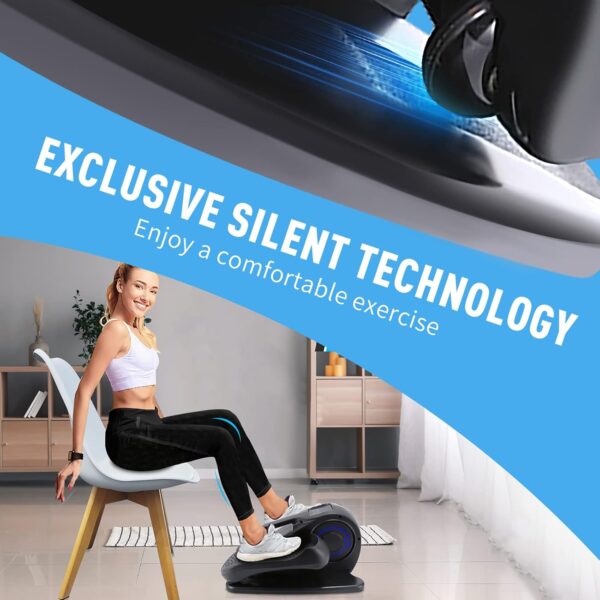 Rollingsurfer Máquina Elíptica Bajo Escritorio, Entrenador Elíptico de Velocidades Ajustables con Mando a Distancia, Stepper Elíptico Portátil Compacto para Adolescentes, Mayores y Adultos - Image 6
