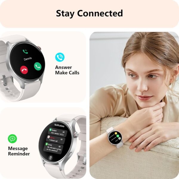 Reloj inteligente para hombre y mujer, con llamada, 1,32 pulgadas, AMOLED Smartwatch para mujer, función de visualización, 120 modos deportivos, frecuencia cardíaca, sueño, SpO2, reloj de fitness, - Image 4
