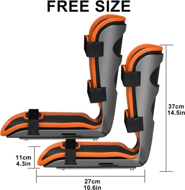 HNLIY Soporte para piernas para ejercitador de Pedal motorizado y Mini Bicicleta estática eléctrica, férula Suave Universal y Pedales, 1 par Cada uno, Gris - Image 2