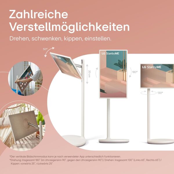 LG 27ART10AKPL 27", StanbyME, Smart TV, Portátil y Táctil, HDR10, WebOS 6.0, Procesador Inteligente Alta Potencia, Color Beige - Image 6