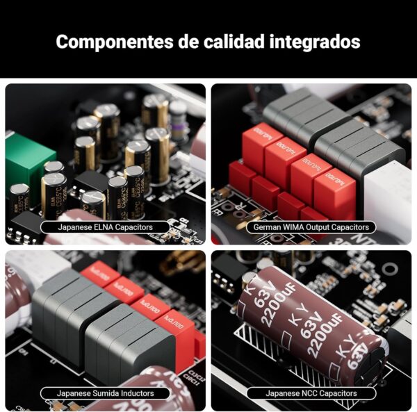 Fosi Audio V3 Amplificador estéreo Home Audio 300 Watts x2 Power TPA3255 Class D Mini 2 Channel Amp para estantería pasiva Altavoces de torre Desktop Home Theater con fuente de alimentación de 32V - Image 3