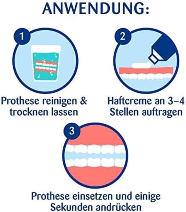 Kukident Crema adhesiva profesional Med + manzanilla – Adhesivo para dentaduras postizas – Sujeción fuerte, protección extra de encías – 1 x 40 g - Image 2