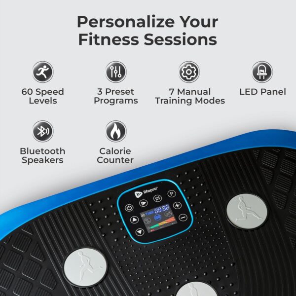 LifePro Rumblex Plus 4D Vibration Plate Eercise Machine -Triple Motor Oscillation, Linear, Pulsation+3D/4D Motion Vibration Platform |Whole Body Viberation Machine for Weight Loss & Shaping. - Image 2