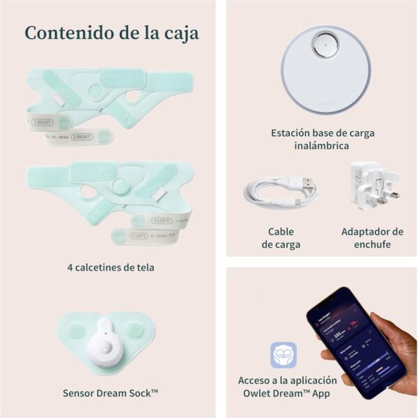 Owlet Dream Sock - Vigilabebés Inteligente - Seguimiento de lecturas de Salud en Vivo - Bedtime Blue - Image 10