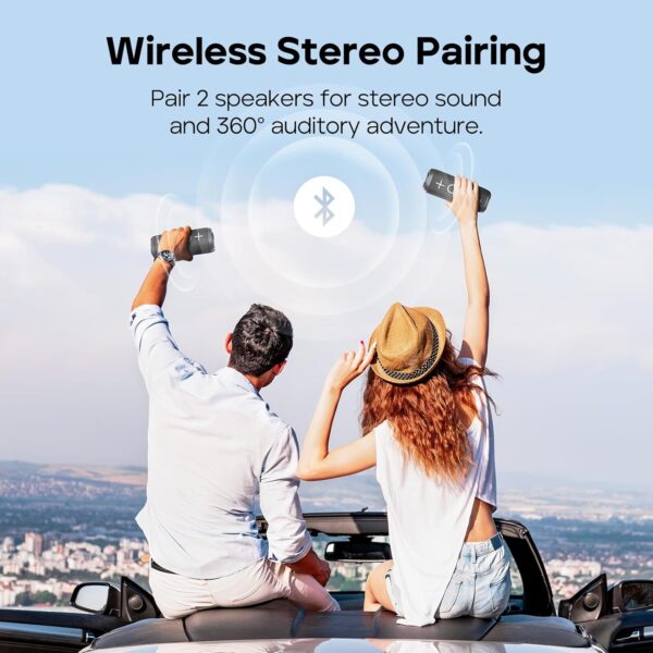 Tribit StormBox 2 Altavoz Bluetooth con Sonido Envolvente de 360°. con 34 W, tecnología XBass, Resistencia al Agua IPX7, Bluetooth 5.3 y emparejamiento TWS Ideal para Exteriores - Image 3