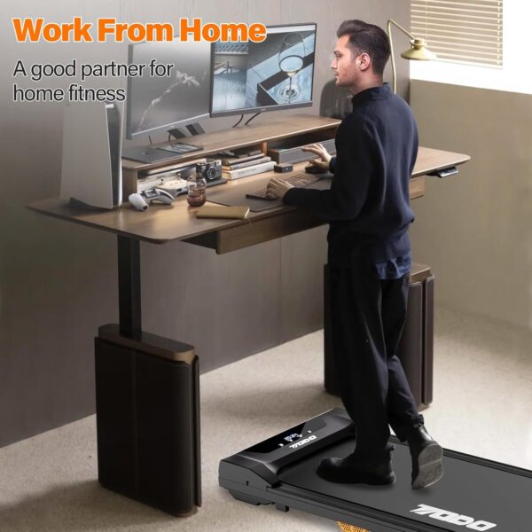 TODO Cinta de Correr, Cinta de Andar eléctrica，Walking Pad, Cinta de Correr para Caminar Debajo del Escritorio, Velocidad Ajustable 1-8 KM/H, Motor de 550W con Mando a Distancia y Pantalla LCD - Image 5