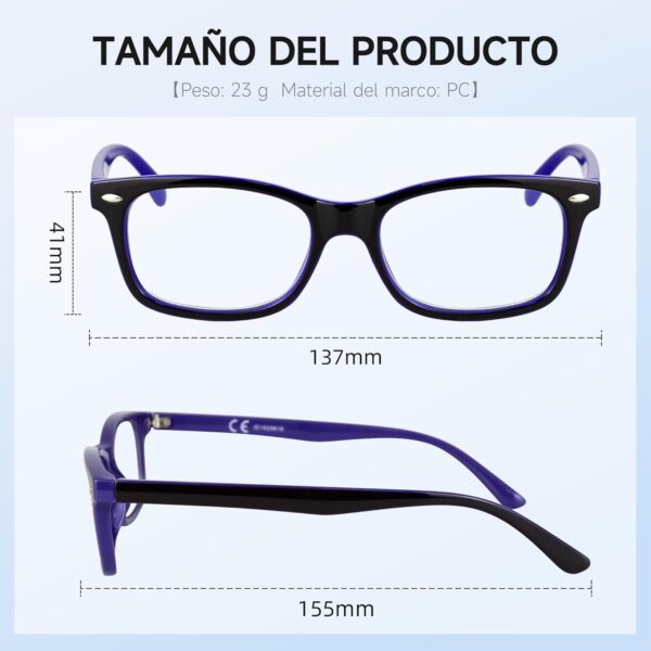 NEW VISION Gafas Presbicia Hombre, Gafas Lectura Iman, Estilo CláSico, Marcos Ligeros, ProteccióN UV400 Gafas De Lectura, Gafas Para Ordenador Hombre Mujer NV056(+1.50,Violeta) - Image 2