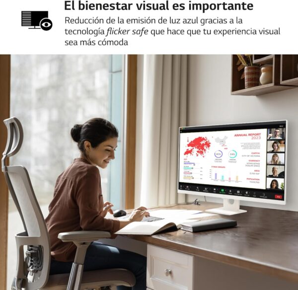 LG 27SR50F-W - Smart monitor, 27", pantalla IPS, Full HD, webOS 23, (1920x1080), 16:9, Sin Cámara, ThinQ App, HDMI 2EA, Blanco - Image 12